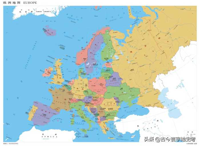 欧洲各国行政区划图
